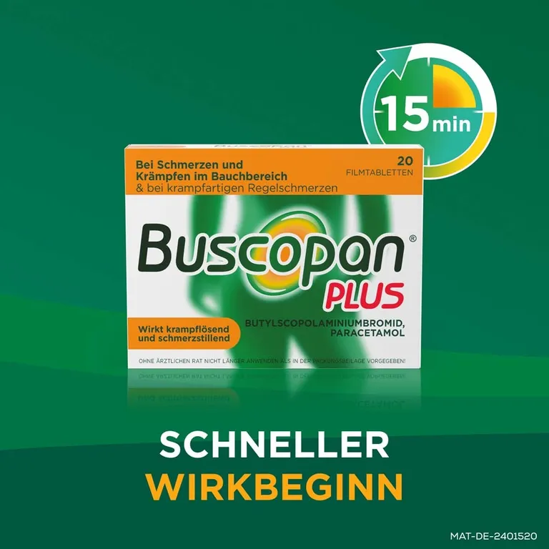 shopapotheke Buscopan Plus bei Bauchschmerzen und Regelschmerzen - Jetzt 10% mit dem Code nattermann10 sparen* Rabatt