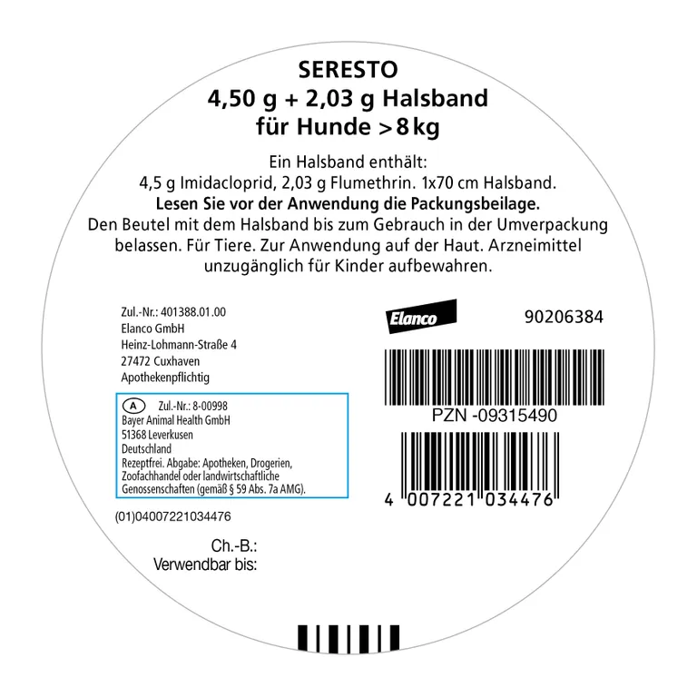 shopapotheke Seresto® Halsband für große Hunde ab 8 kg Begrenztes Angebot
