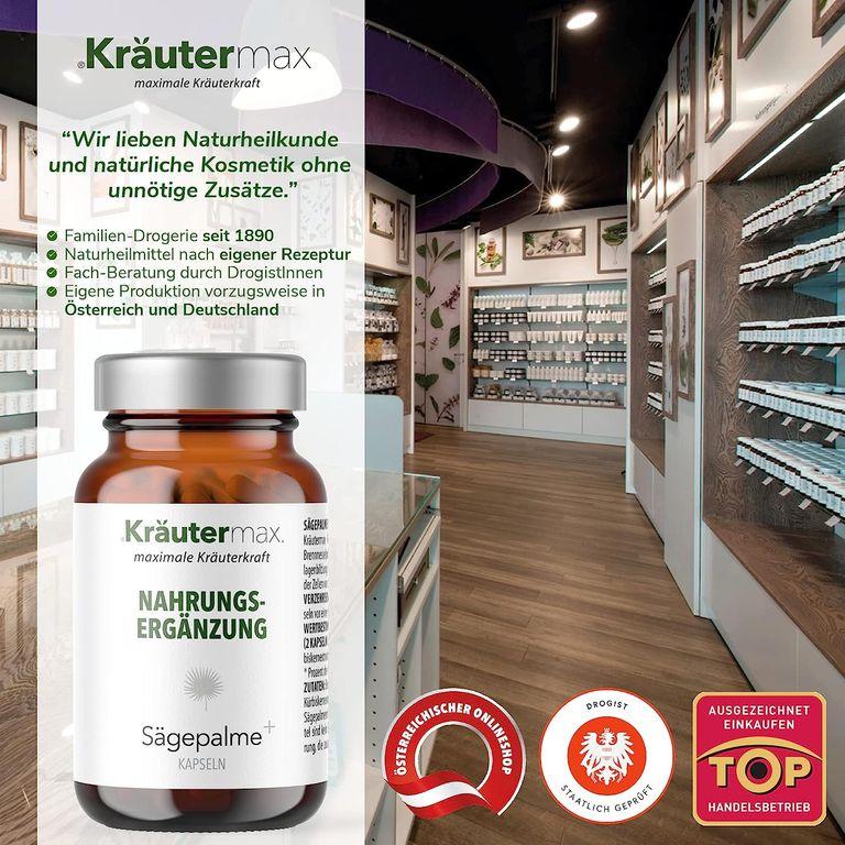 shopapotheke Kräutermax Sägepalme plus Brennnessel und Kürbiskern Kapseln Blitzangebot