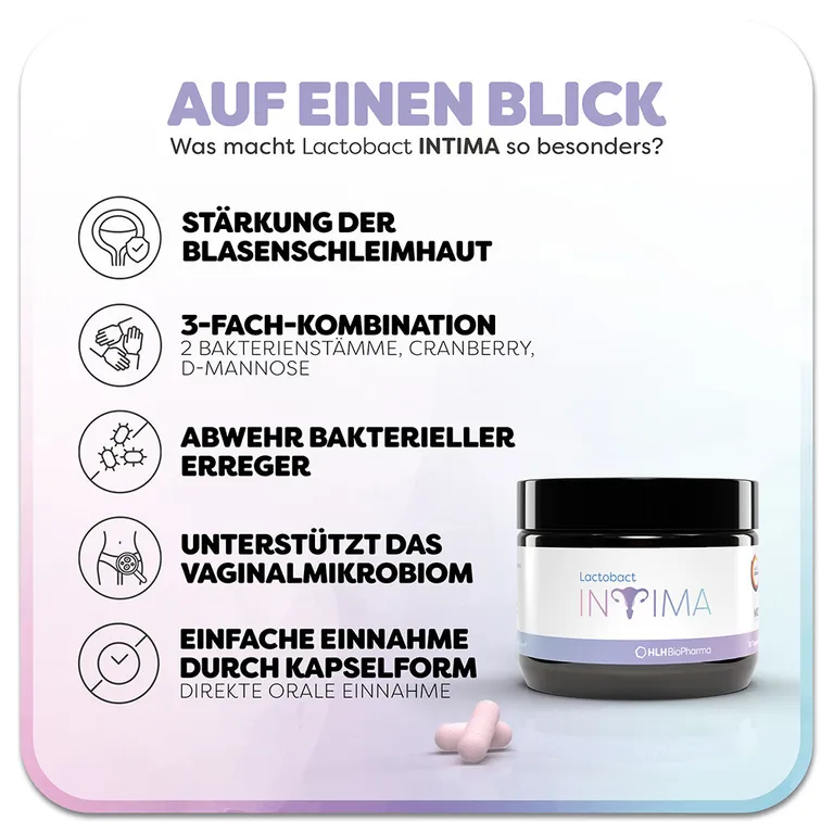 shopapotheke Lactobact INTIMA - Bei Blasenentzündungen und Harnwegsinfekten sowie zur Stärkung der Intimflora. 3-fach stark für die Frau mit Cranberry D-Mannose und Milchsäurebakterien Tägliche Deals