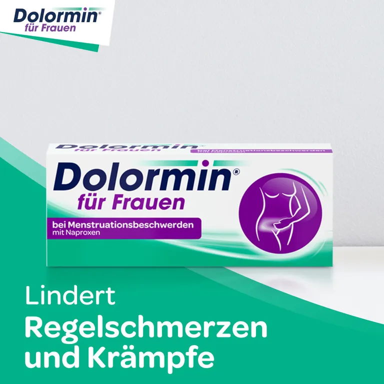 shopapotheke Dolormin für Frauen bei Menstruationsbeschwerden mit Naproxen Jubiläumsangebot