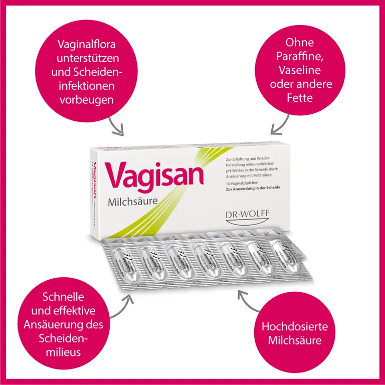 shopapotheke Vagisan Milchsäure: Zäpfchen zur Stabilisierung des natürlichen vaginalen pH-Werts Zeitlich begrenztes Angebot