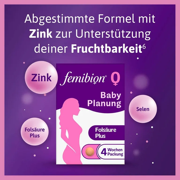 shopapotheke Femibion® 0 BabyPlanung Nahrungsergänzungsmittel mit Folsäure Plus² - Jetzt 10% mit Code "Fem10" sparen* Große Rabatte