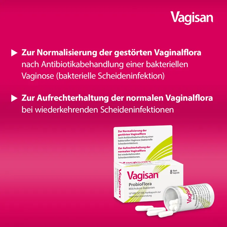 shopapotheke Vagisan ProbioFlora Milchsäure-Bakterien: Vaginalkapseln zum Aufbau der Scheidenflora und Wiederherstellung des natürlichen vaginalen pH-Werts Sonderangebote