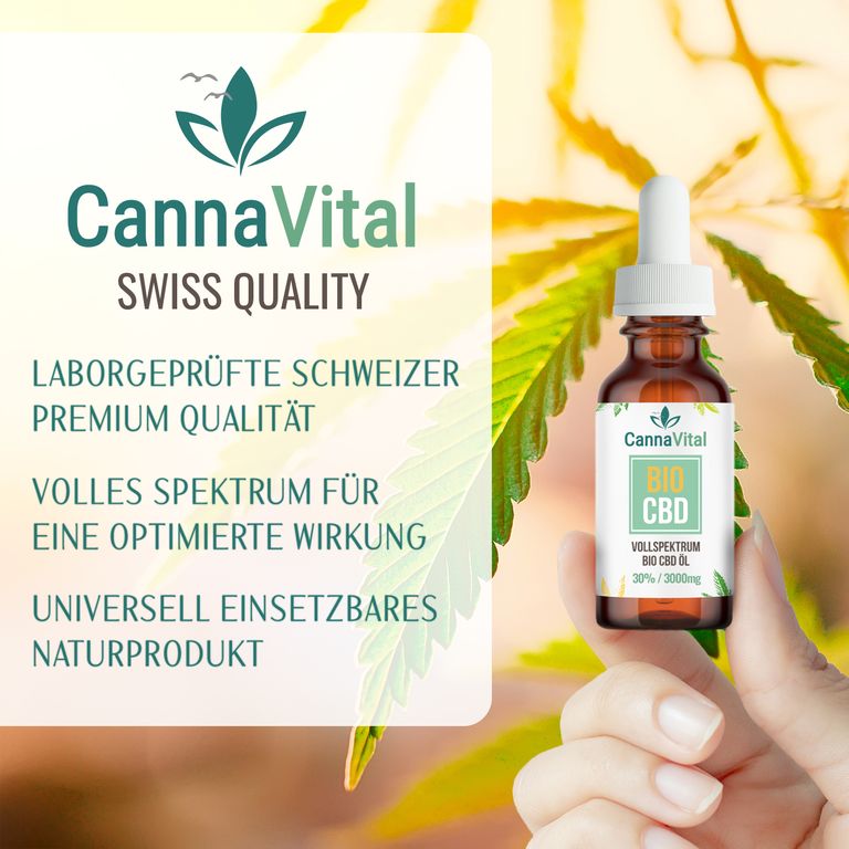 shopapotheke CannaVital® Bio CBD Öl Vollspektrum 30% Tropfen mit Cannabidiol 10 ml Im Verkauf