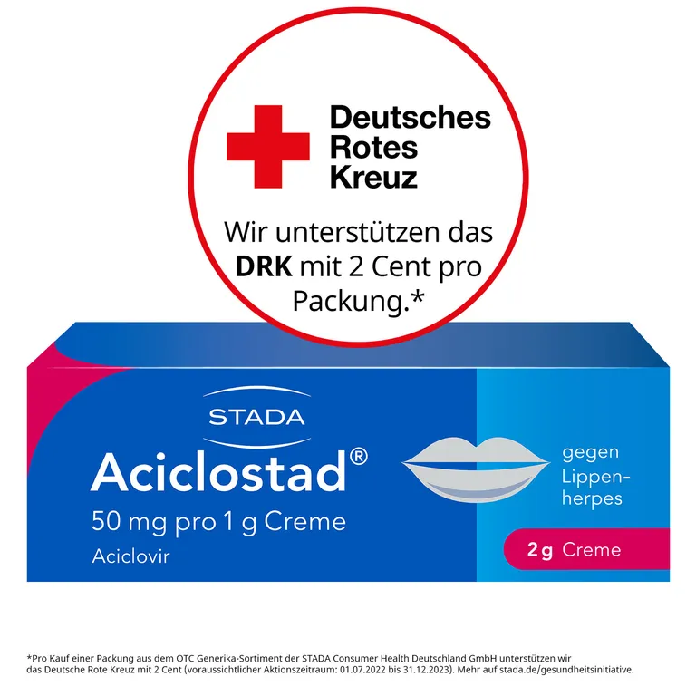 shopapotheke Aciclostad® Creme gegen Lippenherpes hemmt die Viren-Vermehrung und lindert wirksam Schmerzen und Juckreiz Angebote