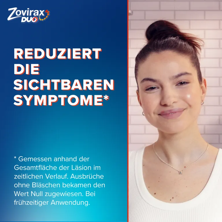 shopapotheke Zovirax Duo Creme bei Lippenherpes. 5 % Aciclovir 1 % Hydrocortison. 2 g Tube Fabrikverkauf