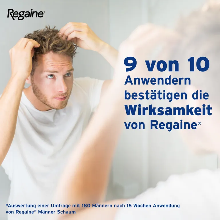 shopapotheke Regaine® Männer Schaum 3 Monats-Vorrat - Jetzt 10% mit dem Code "regaine2025" sparen* Meist gekauft
