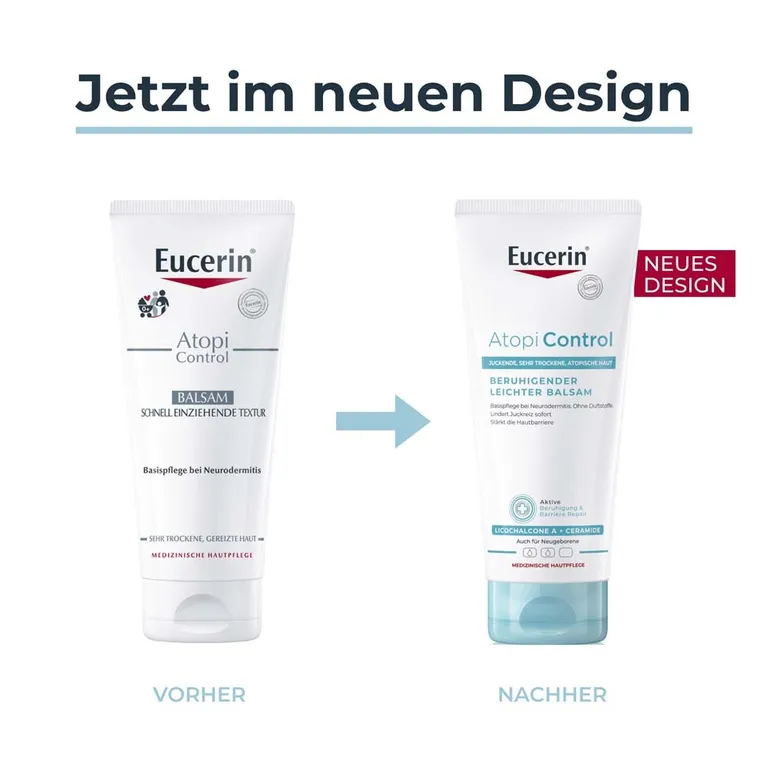 shopapotheke Eucerin® AtopiControl Beruhigender Leichter Balsam – Basispflege für Neurodermitis und sehr trockene Haut - Jetzt 20% sparen mit Code "eucerin20" + Eucerin AtopiControl Hydro-Lotion 20ml GRATIS Sonderangebot