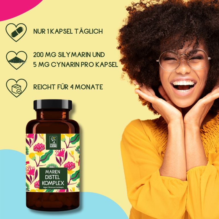 shopapotheke WURZELLIEBE Mariendistel Komplex mit Artischockenextrakt & Löwenzahn mit 80% Silymarin - 120 Kapseln im Angebot
