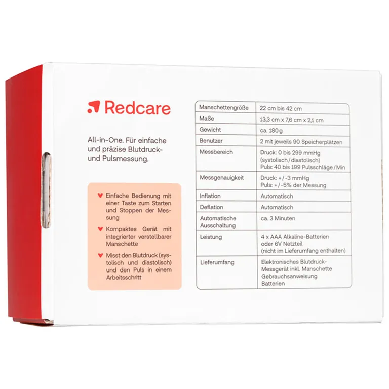 shopapotheke Redcare Blutdruckmessgerät für eine präzise Blutdruck- und Pulsmessung Hotsell