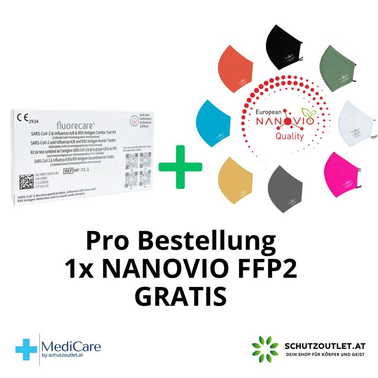 shopapotheke fluorecare® 4in1 SARS-CoV-2 Influenza A/B & RSV Combo-Schnelltest Sonderangebot
