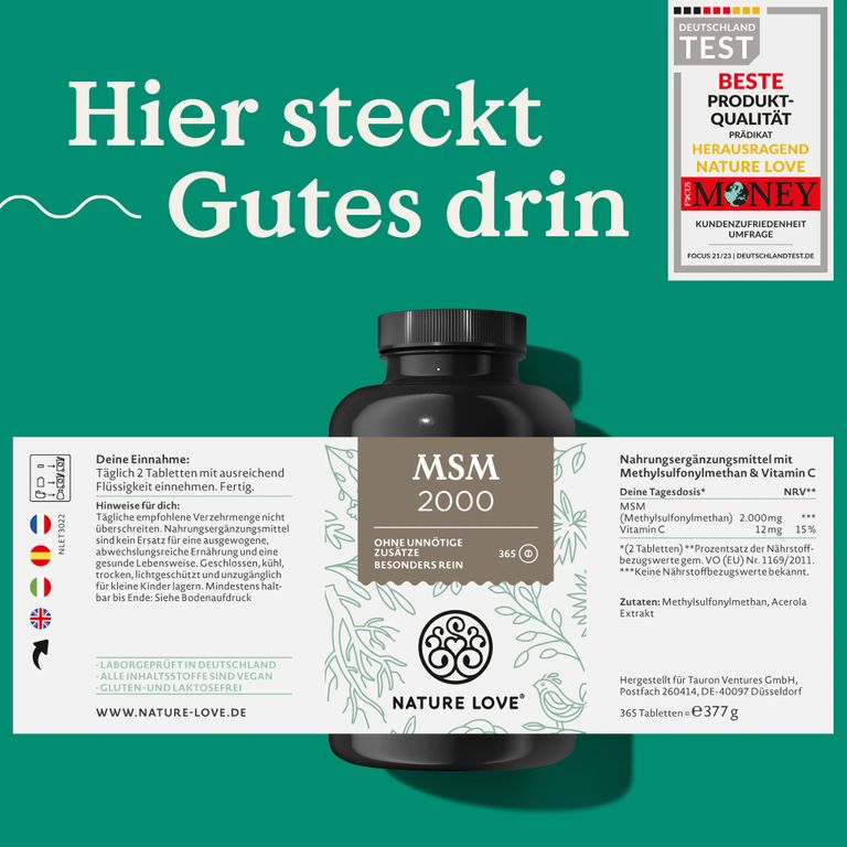 shopapotheke NATURE LOVE® MSM Neueste Mode