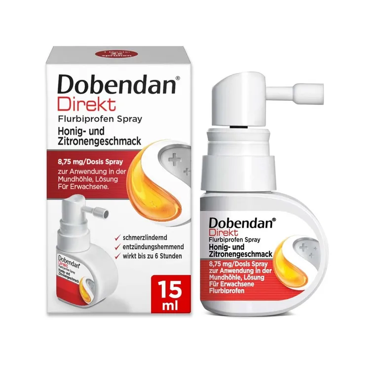 shopapotheke Dobendan Direkt Spray gegen Halsschmerzen mit Honig- und Zitronengeschmack - Jetzt 10% mit dem Code "reckitt10" sparen* Letzter Tag