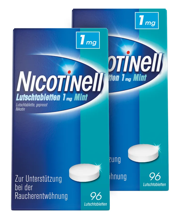 shopapotheke Nicotinell® Lutschtabletten 1 mg Doppelpack 50% Rabatt mit kostenlosem Versand