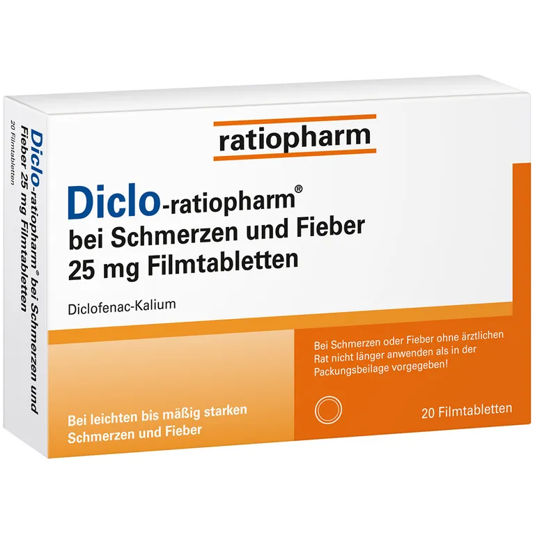 shopapotheke Diclo-ratiopharm 25 mg Filmtabletten - bei Schmerzen mit Diclofenac Outlet