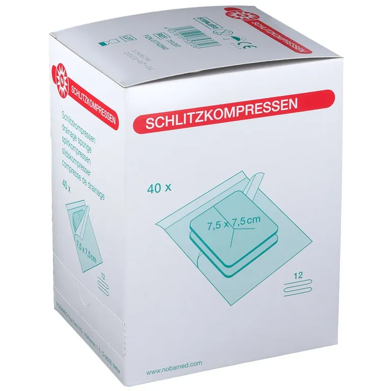 shopapotheke NOBAMED® SCHLITZOMPRESSEN 12fach 7 5 x 7 5 cm steril Cyber Monday