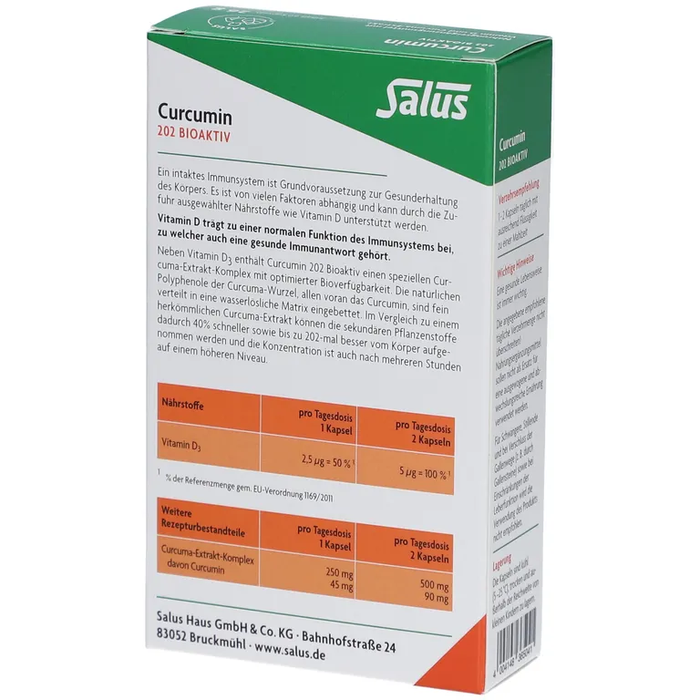 shopapotheke Curcumin 202 Bioaktiv Kapseln mit Vitamin D und Curcuma-Extrakt Neueste Mode