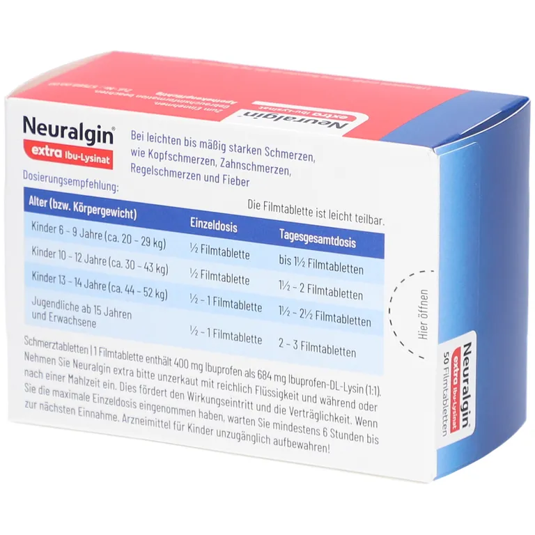 shopapotheke Neuralgin® extra Ibu Lysinat Filmtabletten Kauf eins, bekomm eins gratis