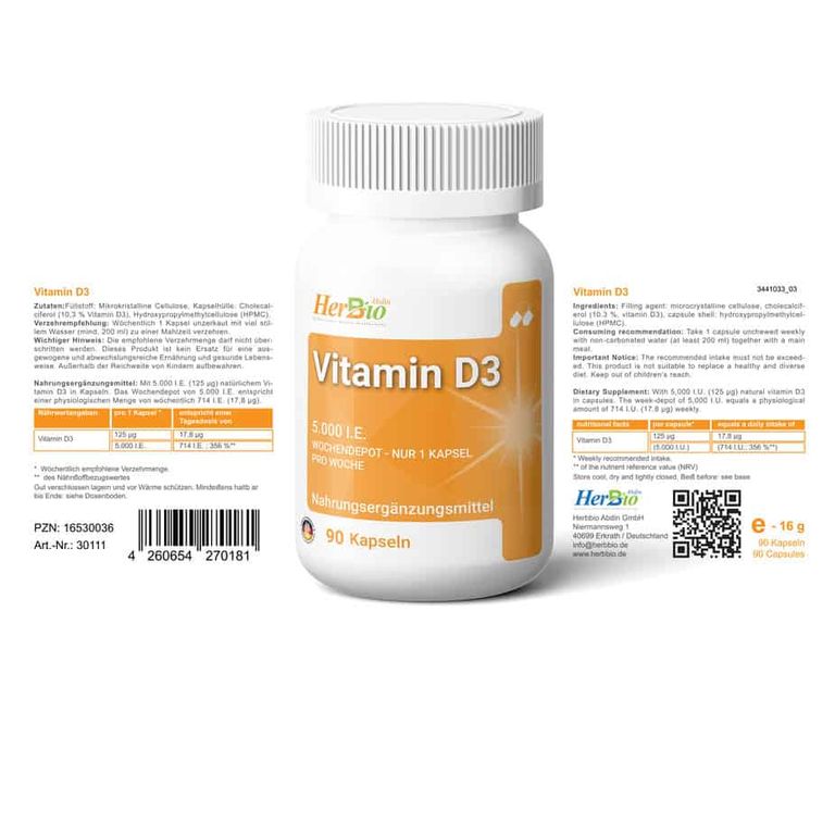 shopapotheke HerbBio Vitamin D3 5000 I.E Tiefpreis