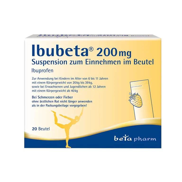 shopapotheke Ibubeta® 200 mg Suspension zum Einnehmen im Beutel Begrenzte Freigabe