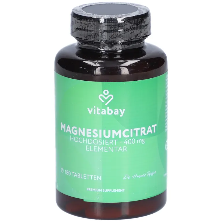 shopapotheke Vitabay Magnesiumcitrat – Hochdosiert 400 mg Elementar JETZT KAUFEN