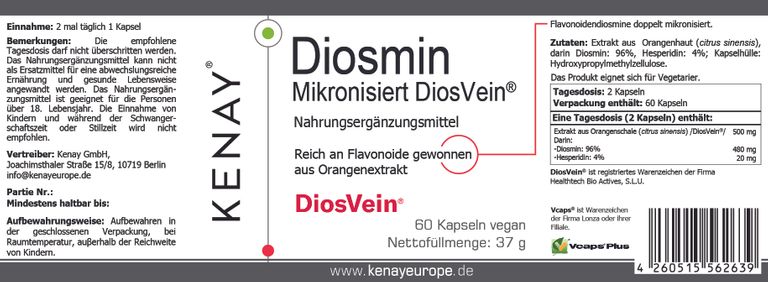 shopapotheke Diosmin Mikronisiert DiosVein® KENAY® Schlussverkauf