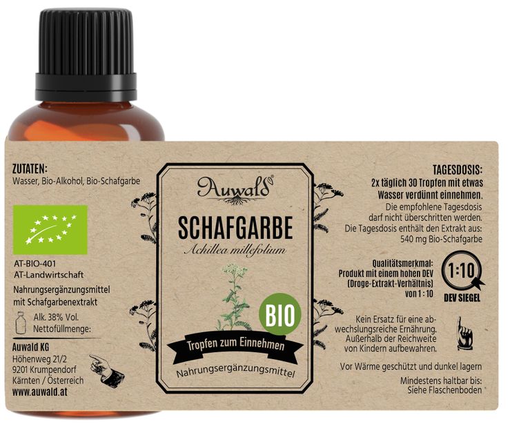 shopapotheke Auwald - Schafgarbe Tinktur (Extrakt Tropfen Auszug) Meist gekauft