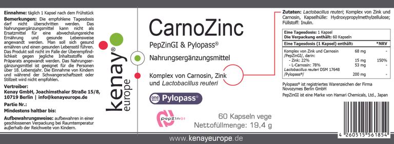 shopapotheke CarnoZinc PepZinGI & Pylopass KENAY® Großer Ausverkauf