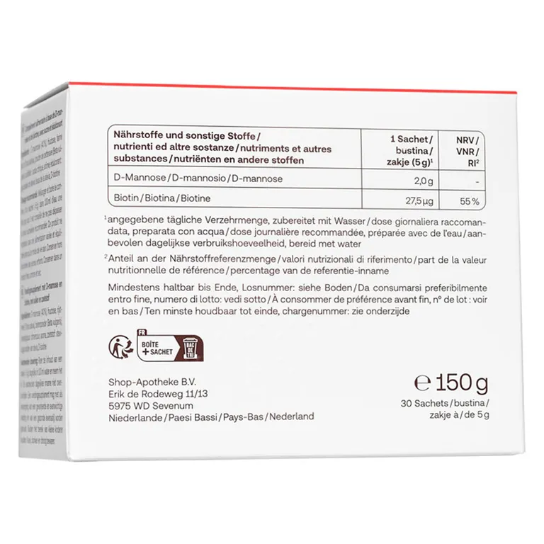 shopapotheke Redcare D-Mannose Begrenzte Freigabe