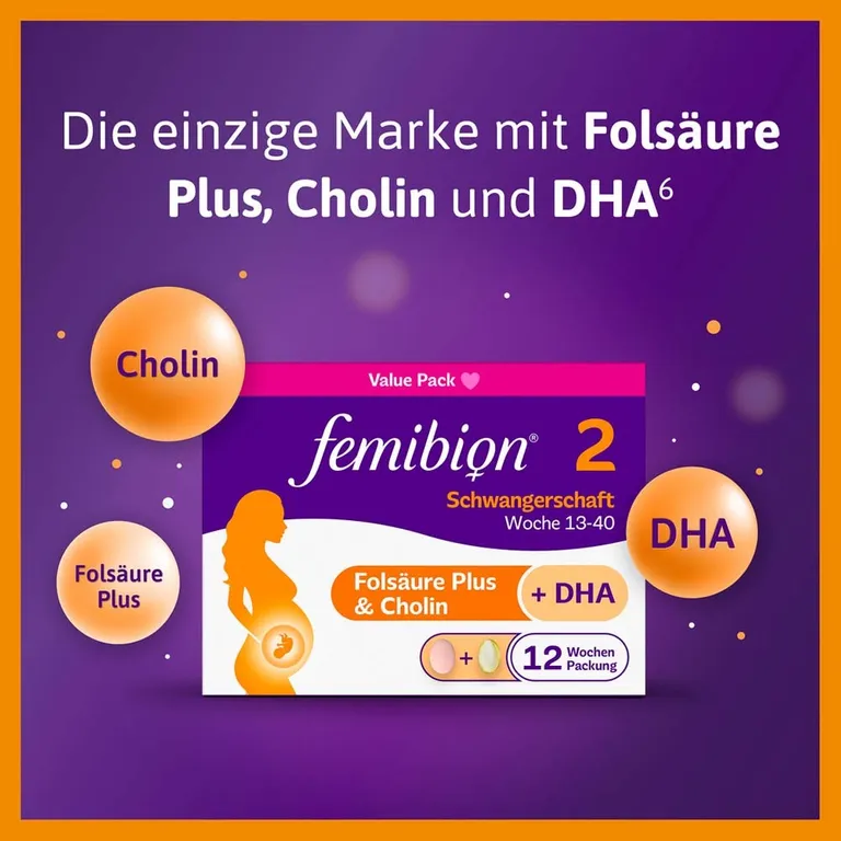 shopapotheke Femibion® 2 Schwangerschaft Nahrungsergänzung SSW 13-40 Folsäure Rabatte dieses Monats
