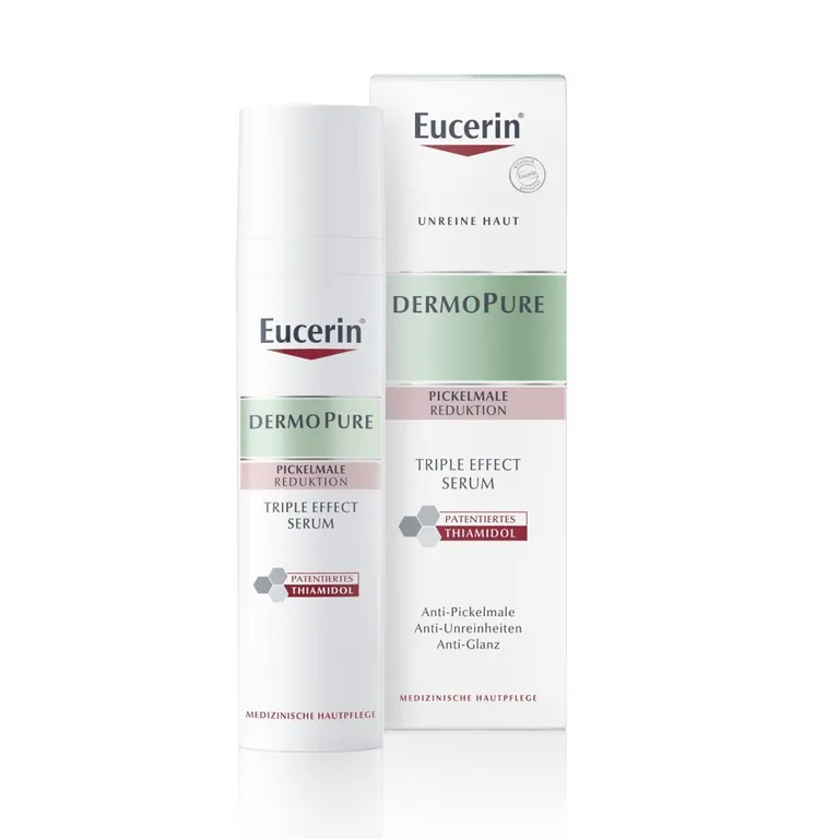 shopapotheke Eucerin® Dermopure Triple Effect Serum – Gesichtsserum gegen unreine Haut Pickelmale und glänzende Haut nicht komedogen - Jetzt 20% sparen mit Code "eucerin20" Schlussverkauf