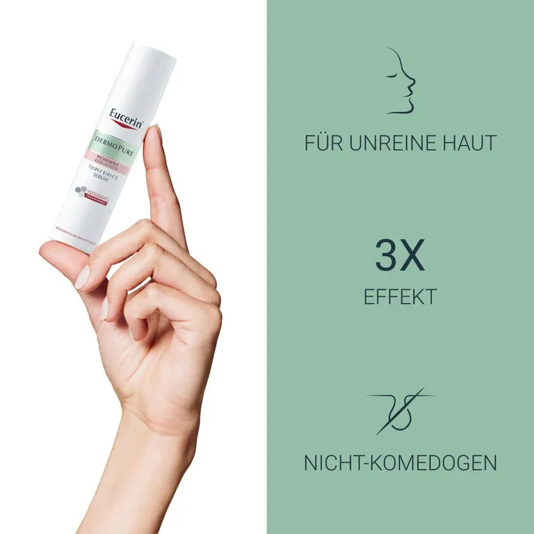 shopapotheke Eucerin® Dermopure Triple Effect Serum – Gesichtsserum gegen unreine Haut Pickelmale und glänzende Haut nicht komedogen - Jetzt 20% sparen mit Code "eucerin20" Schlussverkauf