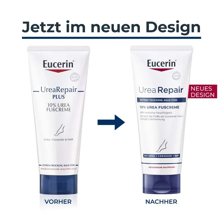 shopapotheke Eucerin® UreaRepair 10% Urea Fußcreme – Intensive Pflege und Feuchtigkeit für trockene bis extrem trockene Füße - Jetzt 20% sparen mit Code "eucerin20" + Eucerin AtopiControl Hydro-Lotion 20ml GRATIS Sonderangebot