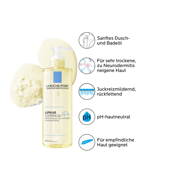 bodyguardapotheke LA ROCHE-POSAY Lipikar Dusch- und Badeöl AP+ Versandkostenfrei