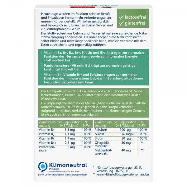 bodyguardapotheke DOPPELHERZ Stress gute Nerven Tabletten Sonderangebot der Fabrik