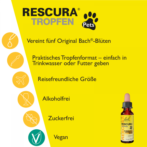 bodyguardapotheke Bach RESCURA® Pets Tropfen 10ml Kostenloser Versand