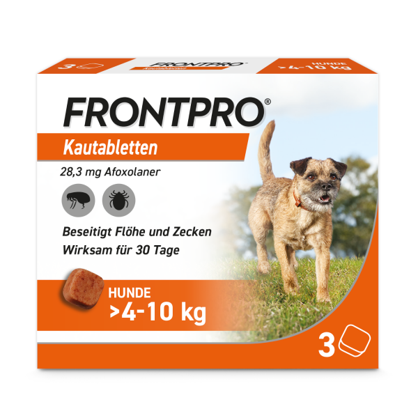 bodyguardapotheke FRONTPRO 28 mg Kautabletten f.Hunde >4-10 kg Preisnachlass