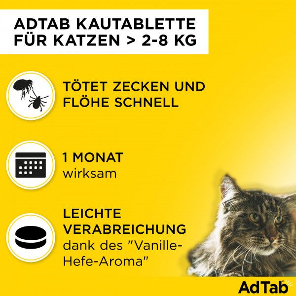 bodyguardapotheke ADTAB 48 mg Kautabletten für Katzen >2-8 kg Osterangebot