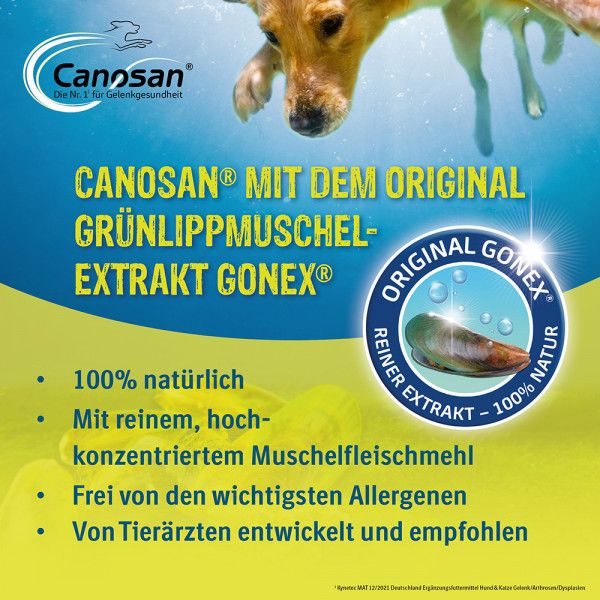 bodyguardapotheke CANOSAN Pellets bei Gelenkproblemen Hund mit Grünlippmuschel Extrakt Gonex Zeitlich begrenztes Angebot