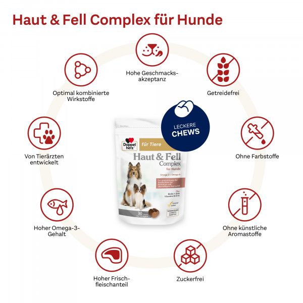 bodyguardapotheke DOPPELHERZ für Tiere Haut&Fell Compl.Chews f.Hunde Exklusive Angebote