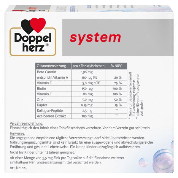 bodyguardapotheke DOPPELHERZ Kollagen Beauty system Trinkfläschchen Neuheiten