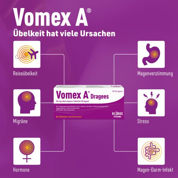 bodyguardapotheke VOMEX A Dragees 50 mg überzogene Tabletten Zeitbegrenzte Promotion