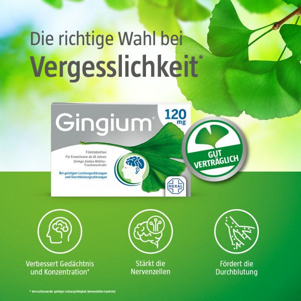 bodyguardapotheke GINGIUM 120 mg Filmtabletten Clearance-Verkauf