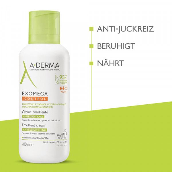 bodyguardapotheke A-DERMA EXOMEGA CONTROL Creme rückfettend Begrenzt auf 3 Tage