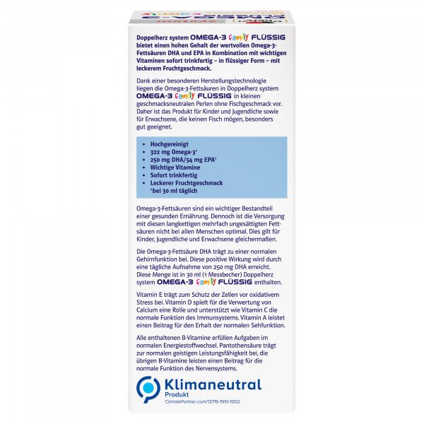 bodyguardapotheke DOPPELHERZ Omega-3 flüssig family system Günstiger Verkauf