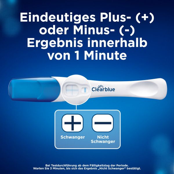bodyguardapotheke CLEARBLUE Schwangerschaftstest schnelle Erkennung Exklusivangebot