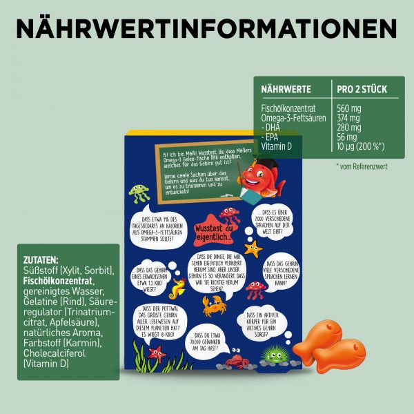 bodyguardapotheke MÖLLER'S Omega-3 Gelee Fisch Erdbeere Kautabletten Jubiläumsangebot