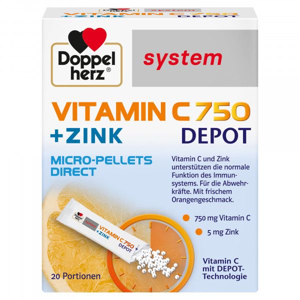 bodyguardapotheke DOPPELHERZ Vitamin C 750 Depot system Pellets Begrenzte Freigabe