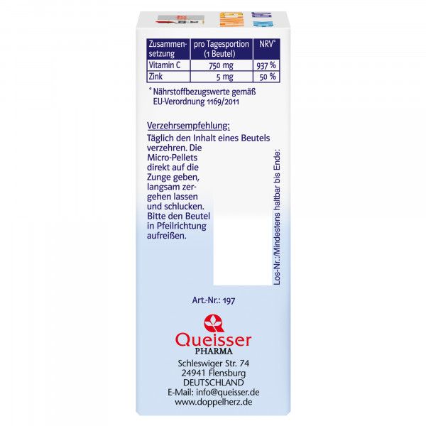 bodyguardapotheke DOPPELHERZ Vitamin C 750 Depot system Pellets Begrenzte Freigabe